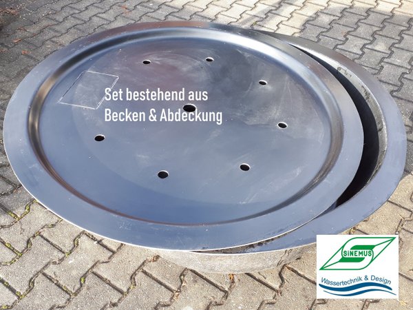 ECO-Rundbecken-Set 95x62cm Becken & Deckel (LC00046)
