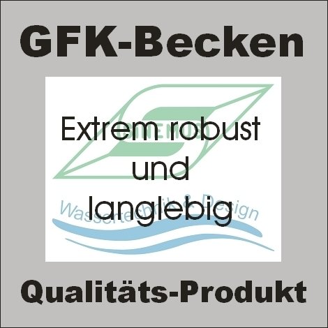 GFK-Becken mit farbigem GFK-Rand 140x70x35cm (SI 95222-LR)